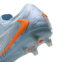 Nike Phantom 6 Low Elite (AG) Kunstgras Voetbalschoenen Lichtblauw Oranje Zilvergrijs