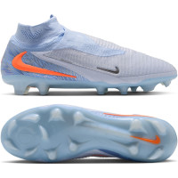 Nike Phantom 6 High Elite (FG) Gras Football Boots Light Blue Orange Silver Grey