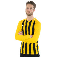 Nike Stripe Division III Voetbalshirt Lange Mouwen Geel Zwart