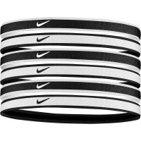 Nike Tipped Sport Swoosh Haarbanden 6-Pack Zwart Wit