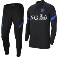 Nike Netherlands VaporKnit Strike Tracksuit 2020-2022 Black Blue