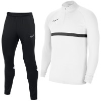 Nike Academy 21 Dri-Fit Trainingspak Kids Wit Zwart