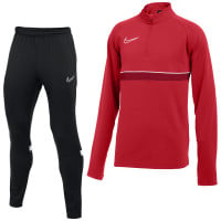 Nike Academy 21 Dri-Fit Tracksuit Red Black White