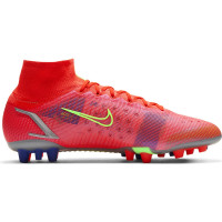 Nike Mercurial Superfly 8 Elite Artificial Grass Football Boots (AG) Red Silver