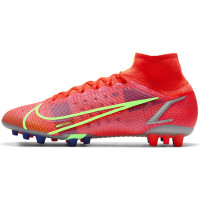 Nike Mercurial Superfly 8 Elite Kunstgras Voetbalschoenen (AG) Rood Zilver