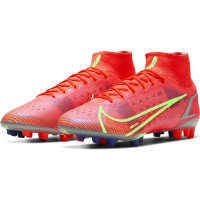 Nike Mercurial Superfly 8 Elite Artificial Grass Football Boots (AG) Red Silver