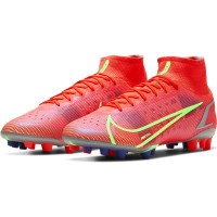 Nike Mercurial Superfly 8 Elite Kunstgras Voetbalschoenen (AG) Rood Zilver