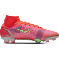 Nike Mercurial Superfly 8 Elite Grass Football Boots (FG) Red Silver