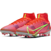 Nike Mercurial Superfly 8 Elite Grass Football Boots (FG) Red Silver