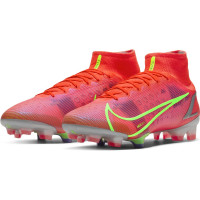 Nike Mercurial Superfly 8 Elite Gras Voetbalschoenen (FG) Rood Zilver