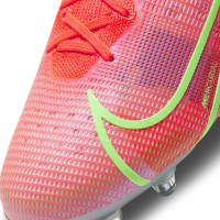 Nike Mercurial Superfly 8 Elite Iron-Nop Football Boots Anti-Clog (SG) Red Silver