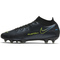 Nike Phantom GT Elite DF Gras Voetbalschoenen (FG) Zwart Geel Blauw