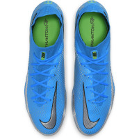 Nike Phantom GT Elite DF Gras Voetbalschoenen (FG) Blauw Zilver Groen