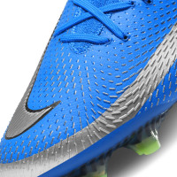 Nike Phantom GT Elite DF Gras Voetbalschoenen (FG) Blauw Zilver Groen