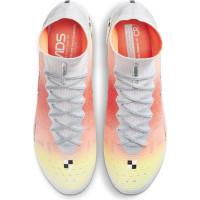 Nike Mercurial Superfly 8 Elite MDS Grass Football Boots (FG) White Silver Orange