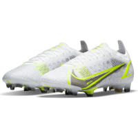 Nike Mercurial Vapor 14 Elite Gras Voetbalschoenen (FG) Wit Zwart Zilver Geel