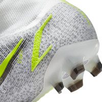 Nike Mercurial Superfly 8 Elite Grass Football Boots (FG) White Black Silver Yellow