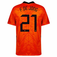 Nike Netherlands Frenkie de Jong 21 Home Shirt 2020-2022